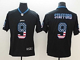 Nike Lions 9 Matthew Stafford Black USA Flag Fashion Color Rush Limited Jersey,baseball caps,new era cap wholesale,wholesale hats